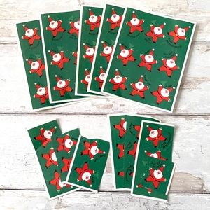 Christmas Santa Claus Stickers 5 Complete Sheets Holiday Kids Crafts Scrapbooks